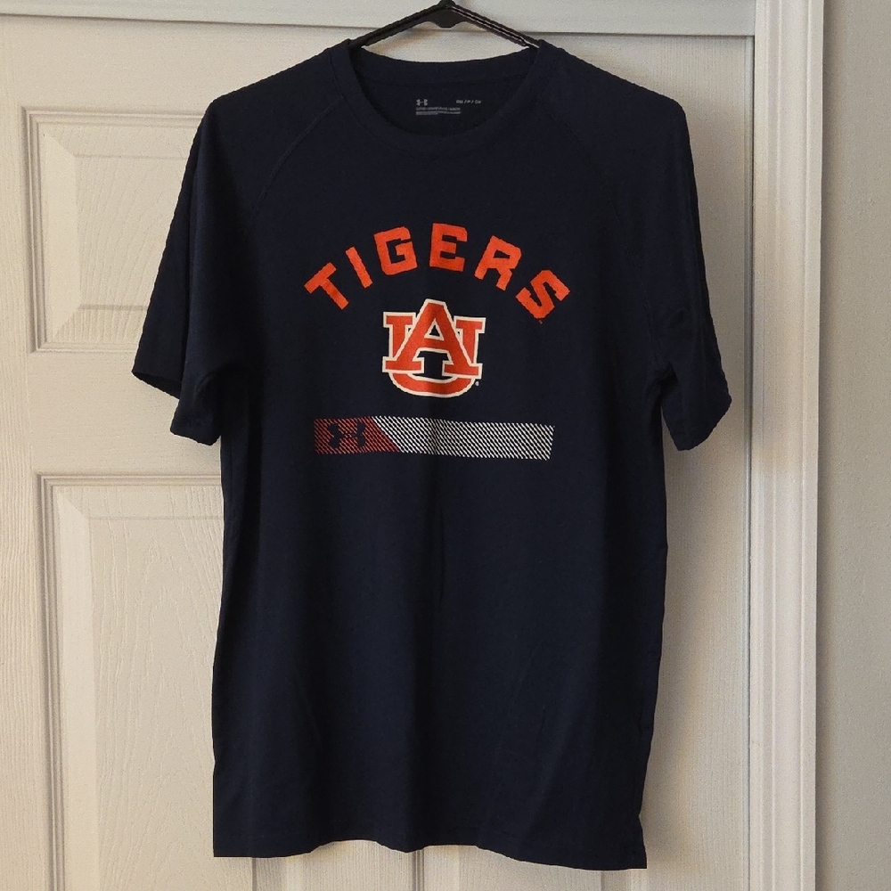 Under Armour Men's Navy and Orange Tigers Tee